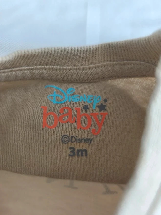 Camiseta Disney Baby 3 meses Mickey beige manga corta estampado surf – photo 2